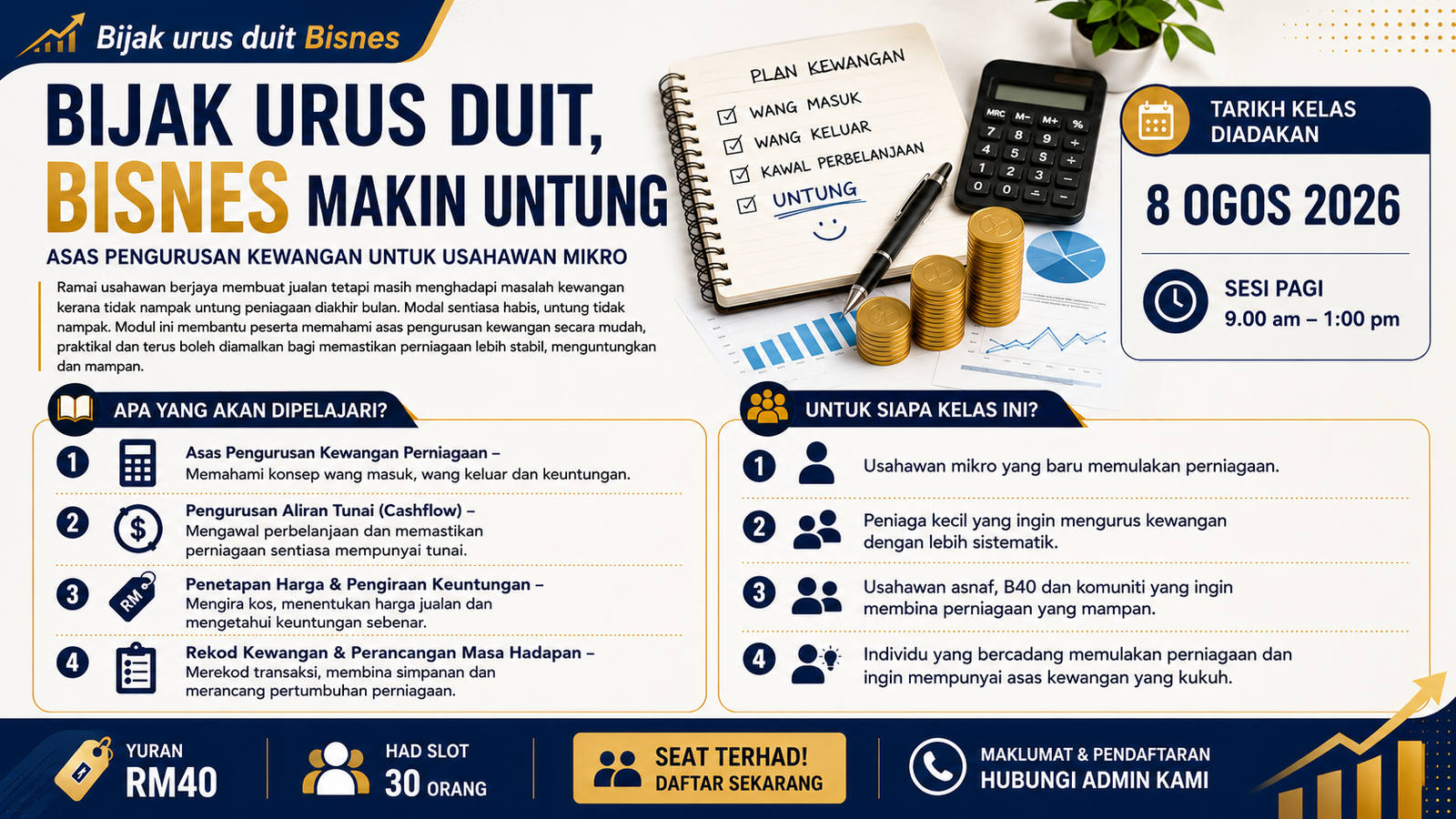 Bijak Urus Duit, Bisnes Makin Untung Asas Pengurusan Kewangan untuk Usahawan Mikro