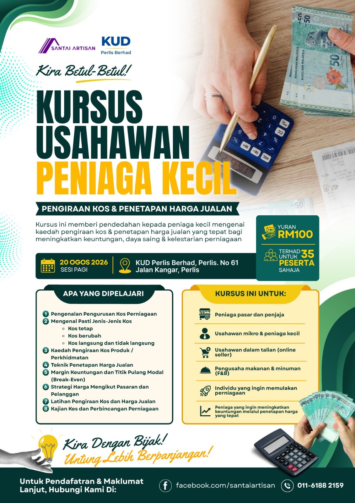 Kursus Keusahawanan Peniaga Kecil - Pengiraan Kos dan Penetapan Harga Jualan