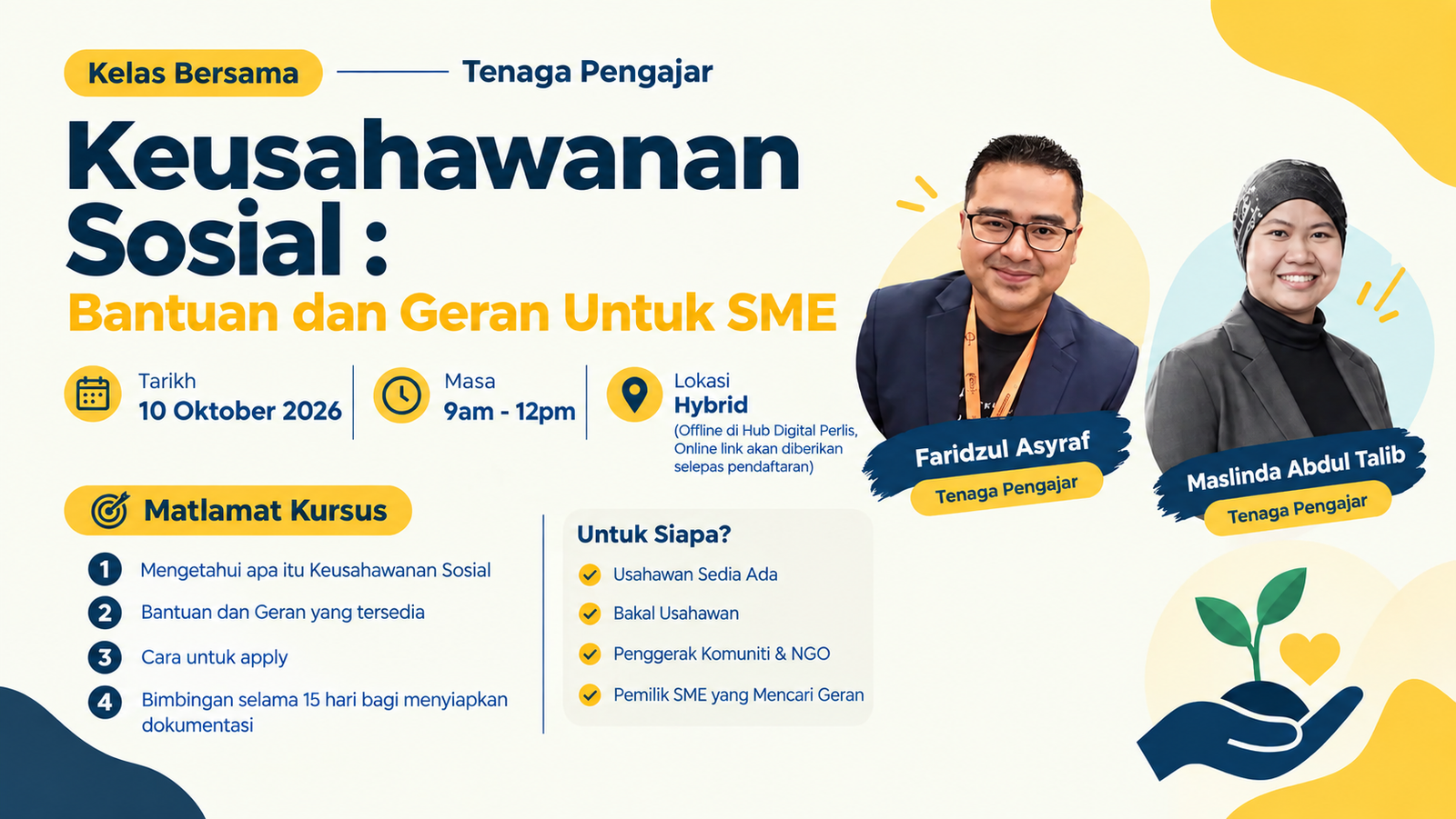 Keusahawanan Sosial : Bantuan dan Geran untuk SME